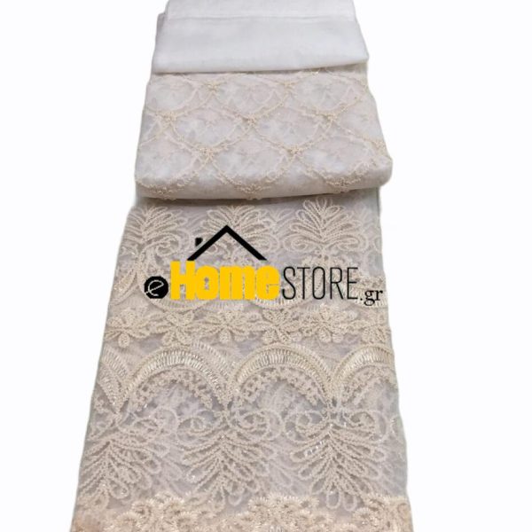 Έτοιμη κουρτίνα  για μικρό παράθυρο με τρέσα 150X200