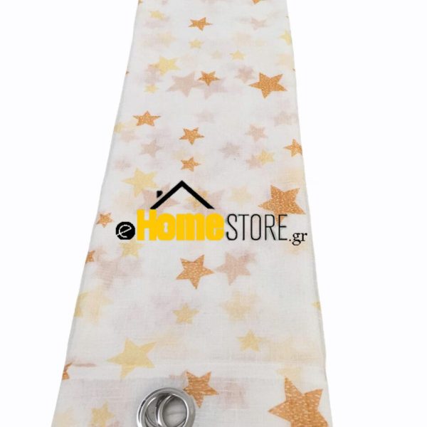 Έτοιμη κουρτίνα  με κρίκους ημιδιαφανή