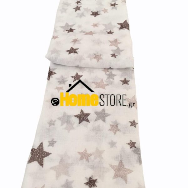 Έτοιμη κουρτίνα  με τρέσα ημιδιαφανή