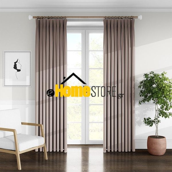 Κουρτίνα Σκίασης Με Τρέσα Blackout 2021 280X280 Άμμου