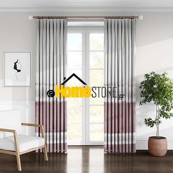 Κουρτίνα Γάζα Έτοιμη Με Τρέσα 270Χ280 Μπορντό