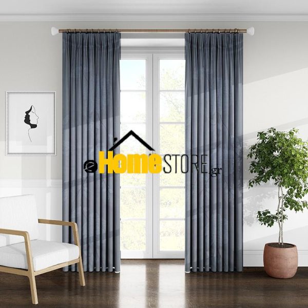 Κουρτίνα Γάζα Έτοιμη Με Τρέσα 270Χ280 Γκρί