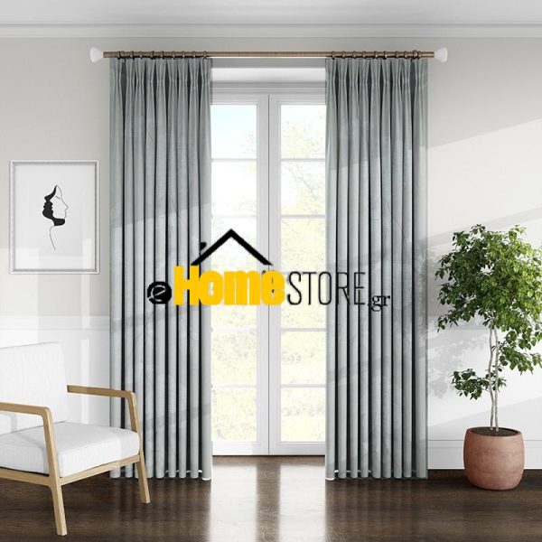 Κουρτίνα Γάζα Έτοιμη Με Τρέσα 270Χ280 Λευκό