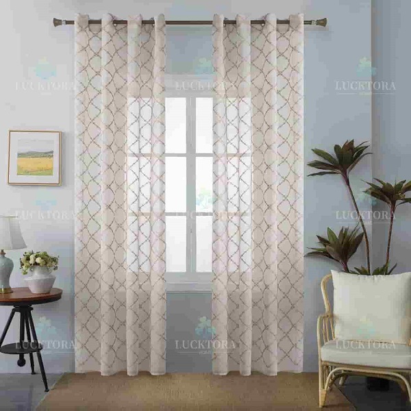 Έτοιμη κουρτίνα με κρίκους διάφανη 140x270cm