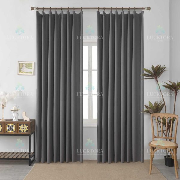 Έτοιμη κουρτίνα με τρέσα BLACKOUT