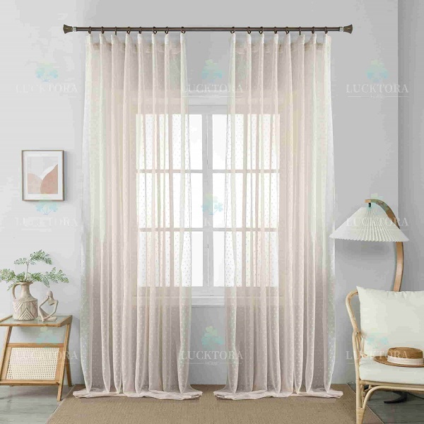 Έτοιμη κουρτίνα με τρέσα 270x300cm