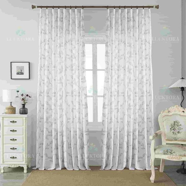 Έτοιμη κουρτίνα με τρέσα μέτριας σκίασης