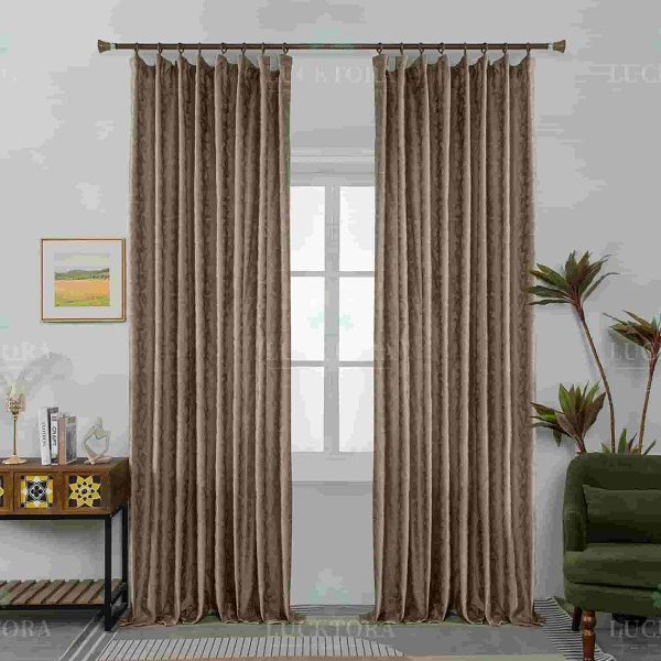 Έτοιμη κουρτίνα με τρέσα 270x285cm