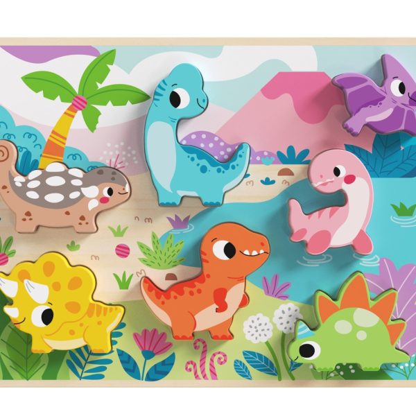 Tooky Toy Chunky puzzle - dinosaur 8pcs TH632