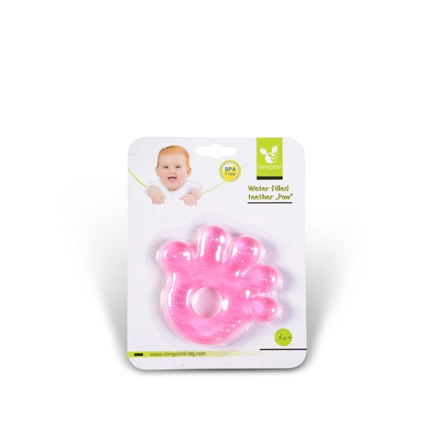 Water filled teether Paw Pink - T1205