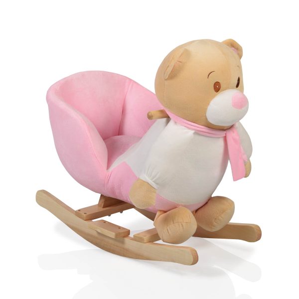 Plush rocking animal Bear pink WJ-635