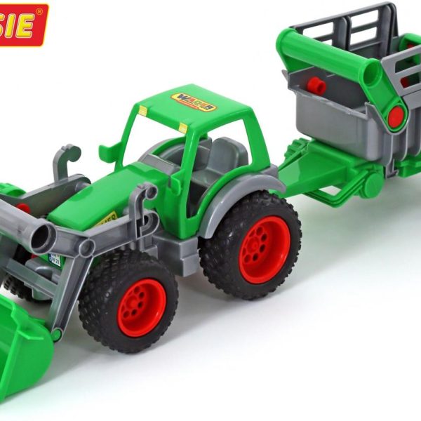 Polesie 46505 Farmer Technic Tractor with frontloader & high trailer (box)