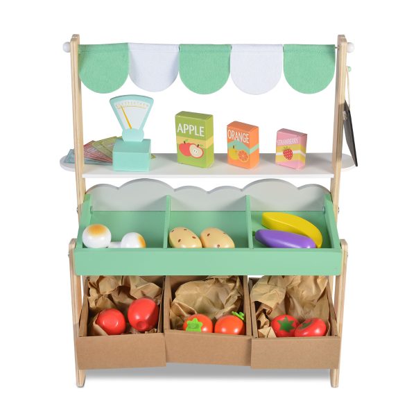 4425 Wooden supermarket with set of products 38 pcs