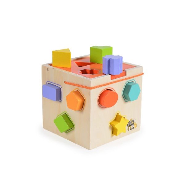 Shape Sorting Wooden Cube 015 13 pcs
