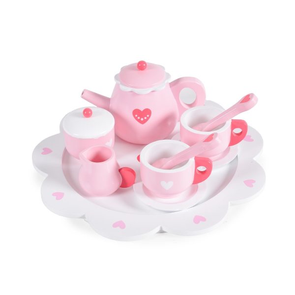 Heart Tea Wooden Set 005 - 12 pcs