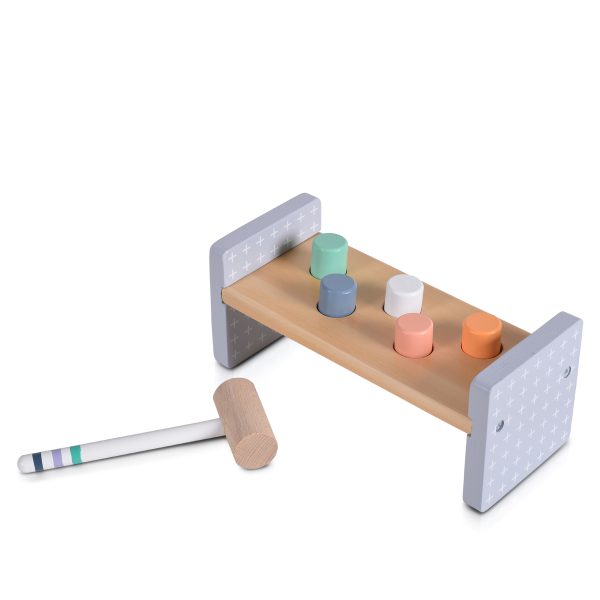 2525 Wooden toy with a hammer - 7 pcs