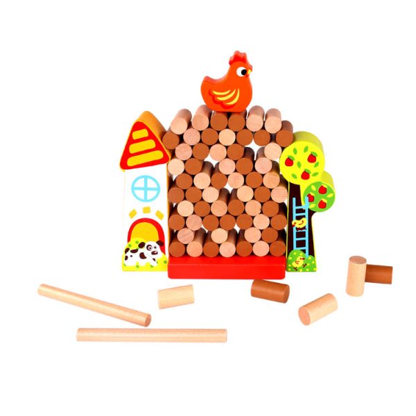 Tooky Toy Jenga farm - 69 pcs TKC572