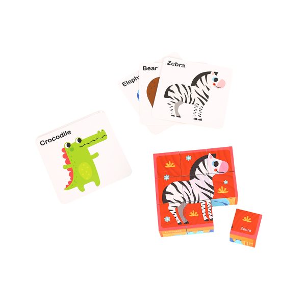 Tooky Toy Animal block puzzle 15 pcs TL690