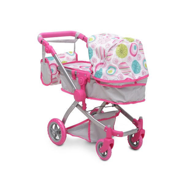 Doll pram Pink rose 9651b