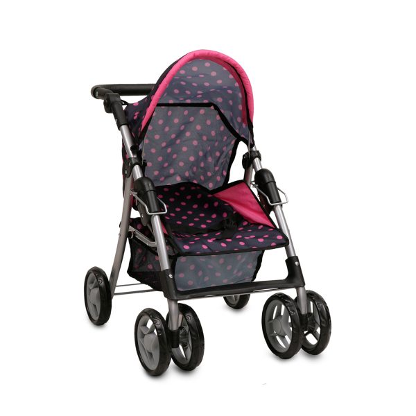 Doll stroller Pinky dots 9352