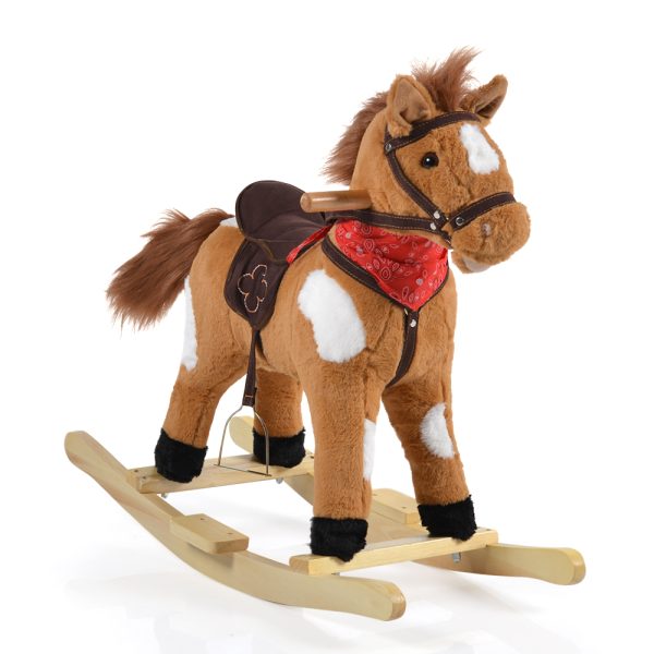 Plush rocking horse Thunder khaki WJ-001