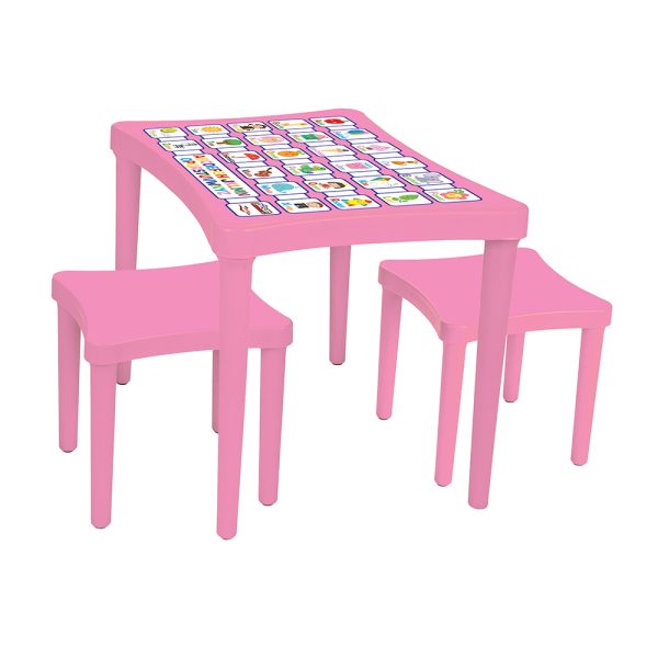 Pilsan 03493 Story table with two stools pink