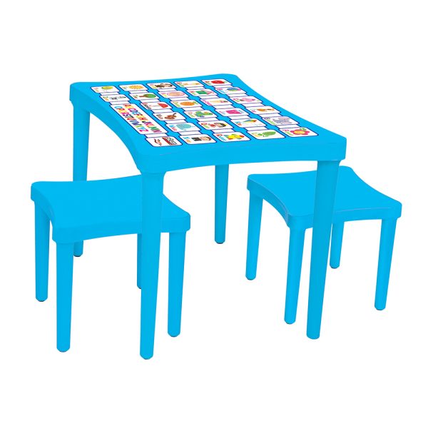 Pilsan 03493 Story table with two stools blue