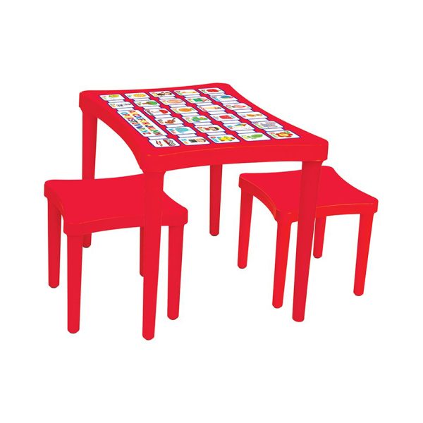 Pilsan 03493 Story table with two stools red