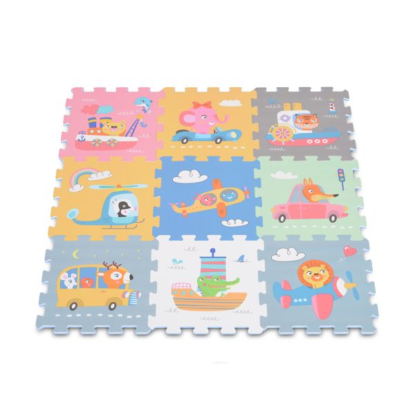 Moni Toys 3087 9 pcs HT printed mat transportation