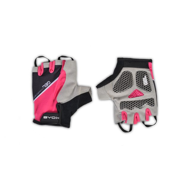 Bicycle half glove AU201 pink size S