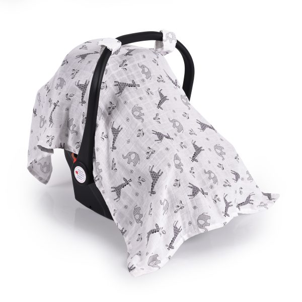 Baby car seat cover - animals