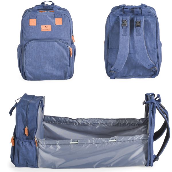 2 in 1 Diaper bag-cot Liana blue