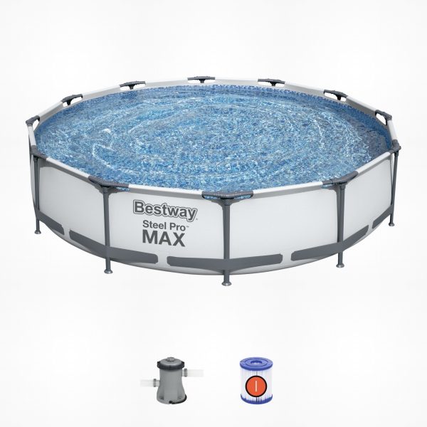 Bestway + Filter pomp 56416 Steel Pro MAX Frame Pool 3.66m x 76cm