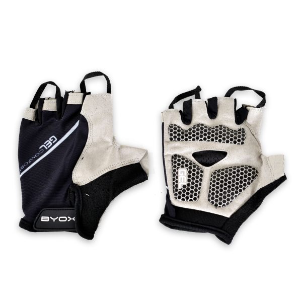 Bicycle half glove AU201 black size M