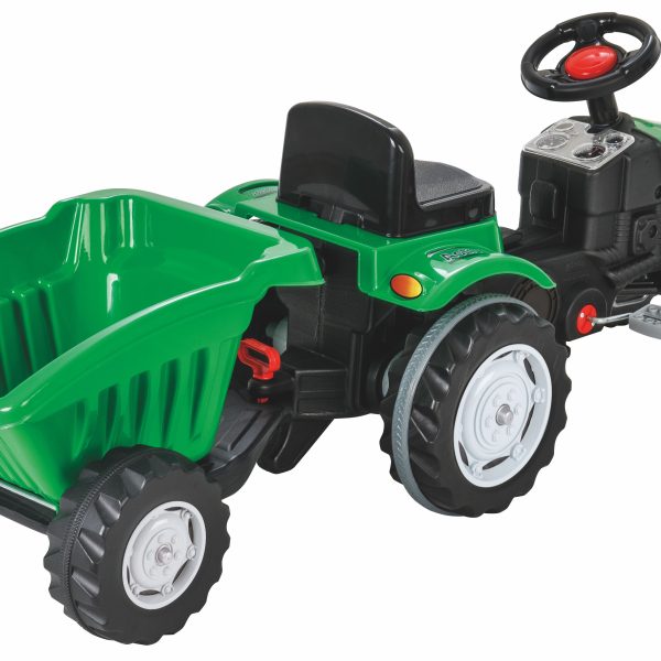 Pilsan 07316 Tractor with pedals and trailer green