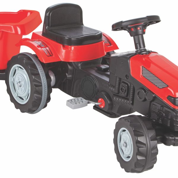 Pilsan 07316 Tractor with pedals and trailer red