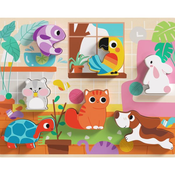 Tooky Toy Chunky puzzle - pet 8 pcs TH635