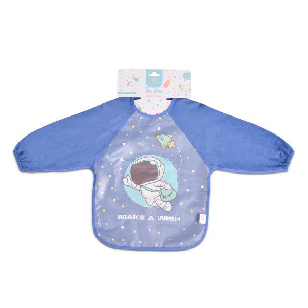 Baby bib with sleeve Tea Time blue 2002