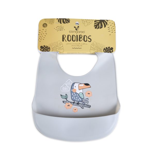 Baby bib Rooibos gray