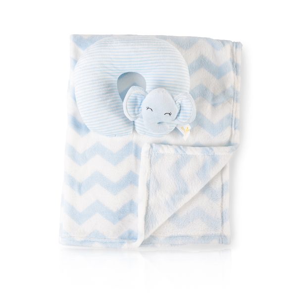 Baby Blanket 90/75 cm with a pillow Sammy blue