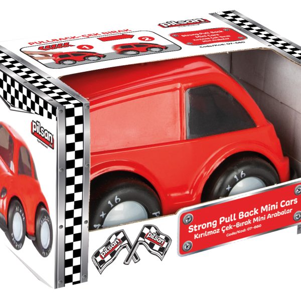 Pilsan 07660 Strong mini pull back cars mix colors