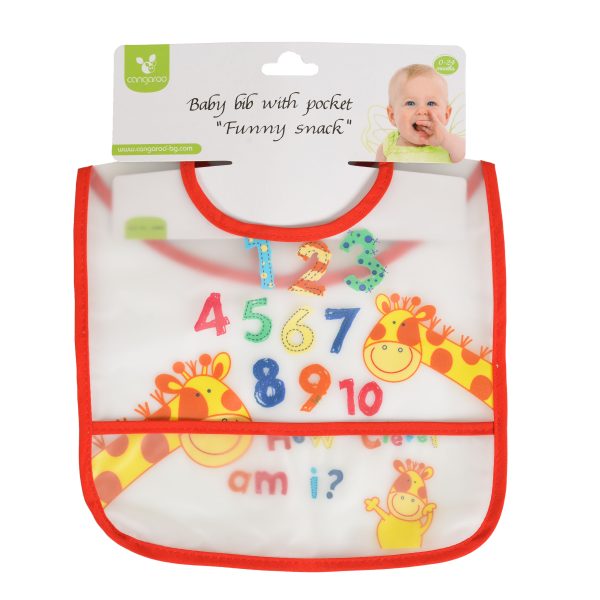 Baby Bib Funny Snack red 1001