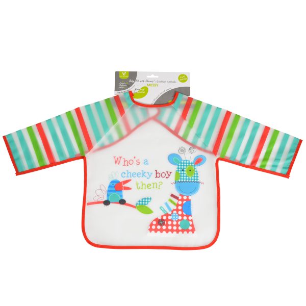 Baby Bib with sleeve Messy red 1008
