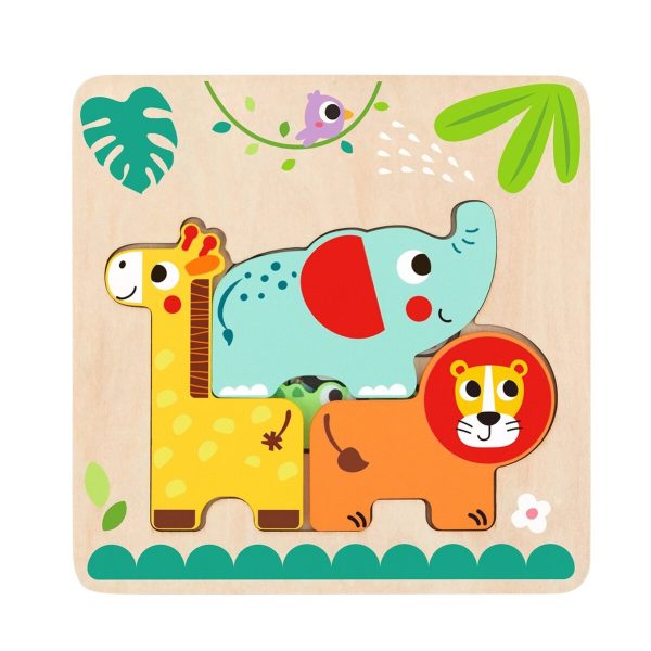 Tooky Toy Multi - layered Animal puzzle 7 pcs TH606