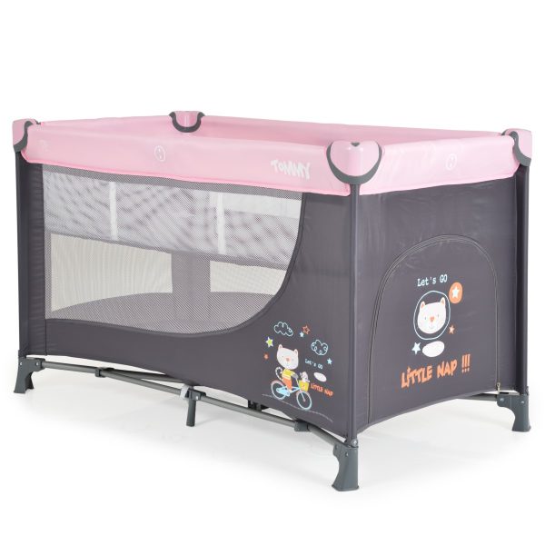 Folding cot Tommy pink