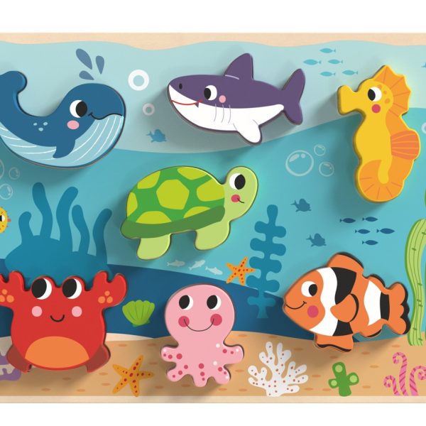 Tooky Toy Chunky puzzle marine - 8 pcs TK265