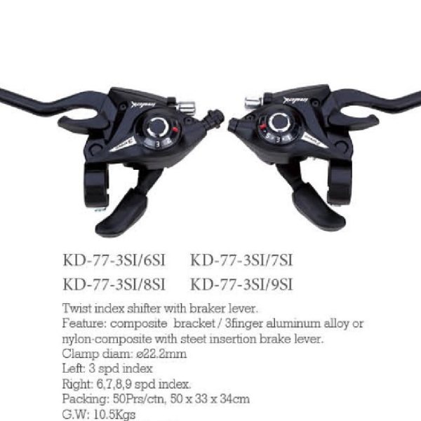 Shifters with brake lever KD 76 3SI/8SI