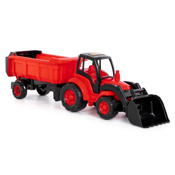 Polesie 0438 Champion, tractor with shovel and semitrailer