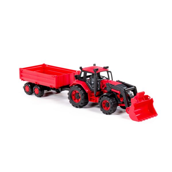 Polesie 91871 loader tractor with drop-side trailer 91871