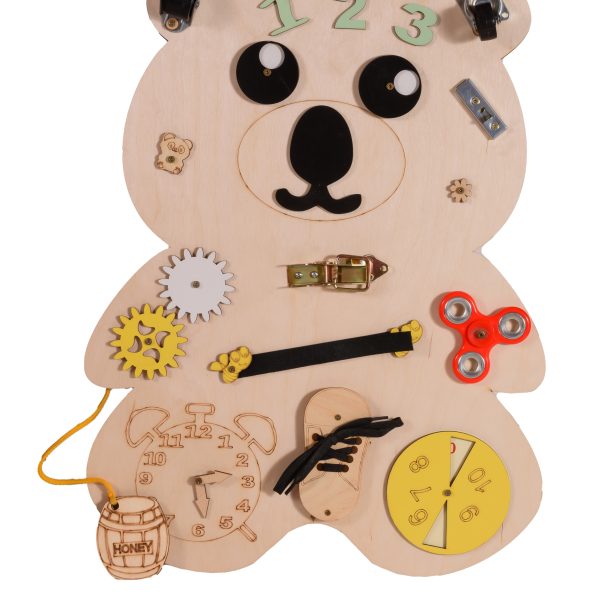 Montessori wooden board Bear